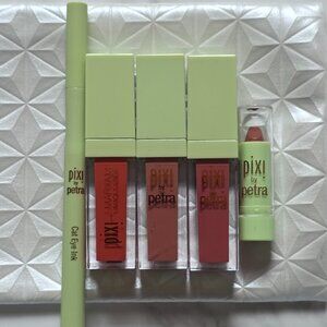 Pixi Lot (Pastel Petal-Really Rose-Coral Bang-Rose Naturelle-Black)